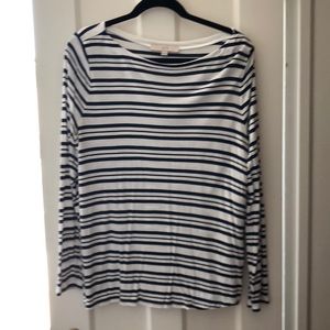 Blue and black striped shirt